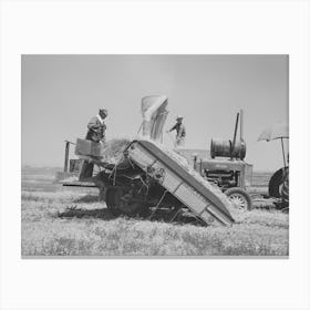 Hay Machine At The Casa Grande Valley Farms, Pinal County, Arizona By Russell Lee Canvas Print