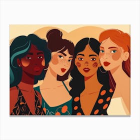 Portrait Of Women Canvas Print