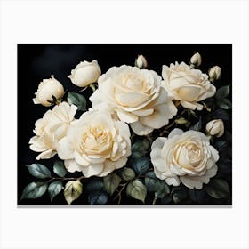 Default A Stunning Watercolor Painting Of Vibrant White Roses 2 (3) (1) Canvas Print
