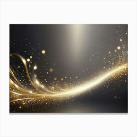 Christmass style sparkling silver black gold background Canvas Print