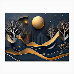 Paper Cut Art 3 Canvas Print