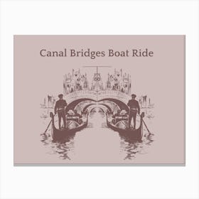 Canal Bridges Boat Ride Canvas Print