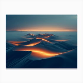 Sunrise In The Desert Canvas Print