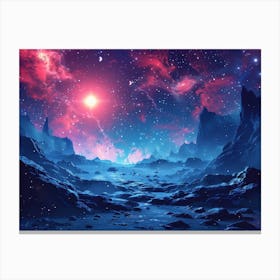 Space Landscape 2 Canvas Print