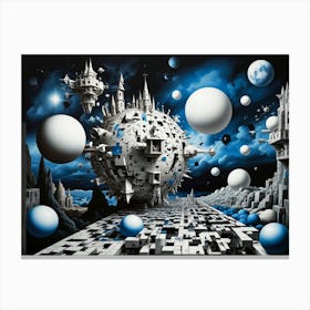 Space Maze Canvas Print
