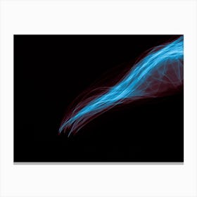 Glowing Abstract Curved Blue And Red Lines 4 Canvas Print