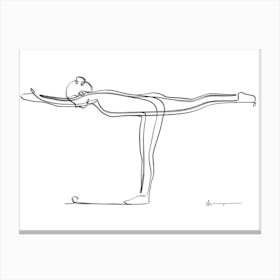 Balancing Stick Pose Complete Canvas Print