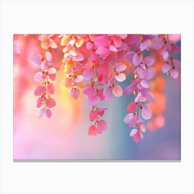 Elegant Colorful with Vibrant Leaves Hanging Branches 1 Canvas Print