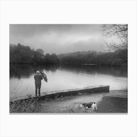 Man And His Dog Canvas Print