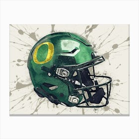 Oregon Ducks NCAA Helmet Poster Canvas Print