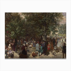 Afternoon In The Tuileries Gardens, Adolph Menzel Canvas Print