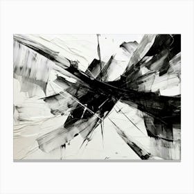 Movement Abstract Black And White 8 Canvas Print