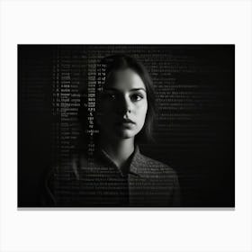 Chiaroscuro Of Code Canvas Print