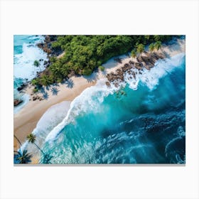 Aerial View Of Sri Lanka Beach Canvas Print