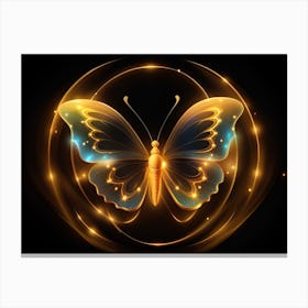 Golden Butterfly 58 Canvas Print