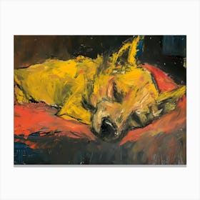 Dog Sleeping Canvas Print