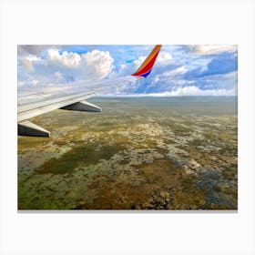 View From An Airplane Window Canvas Print