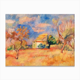 House In The Field Canvas Print