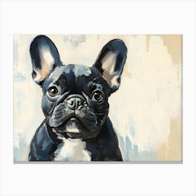 Minimal Frenchie 12 Canvas Print