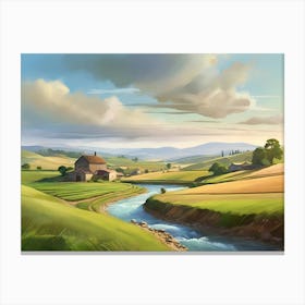 Tuscan Countryside Paintings Art Print Canvas Print