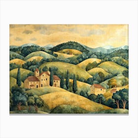 European Countryside Tapestry 13 Canvas Print