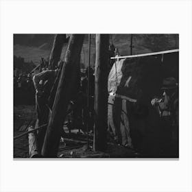Untitled Photo, Possibly Related To Miners In Power Drilling Contest, Labor Day Celebration, Silverton, Colorado Canvas Print