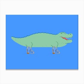 Crocodile And The Cute Boots #2 Canvas Print