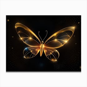 Golden Butterfly 72 Canvas Print