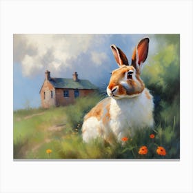 Spring Hill And The Rabbit Canvas Print