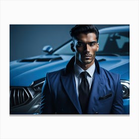 Bussinness Man Blue (75) Canvas Print