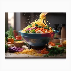 Colorful Vegetables In A Bowl Canvas Print