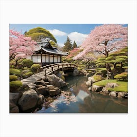 Japanese Garden paintings art print 2 Canvas Print