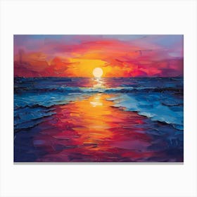 Sunset At The Beach 6 Canvas Print