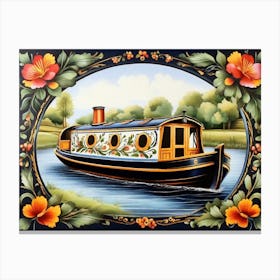 Default Traditional Hand Painted Tole Design For A Canal Boat 1 Canvas Print