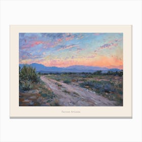 Western Sunset Landscapes Tucson Arizona Poster Canvas Print