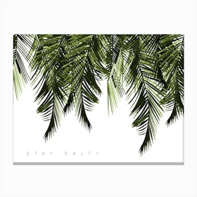 Stay Salty Green Canvas Print