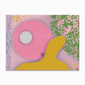 Abstract Pastel Landscape with Textures – Playful Design Canvas Print