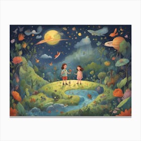 Children In The Forest Canvas Print