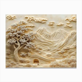 Beautiful Chinese Landscape 3d 8 Canvas Print