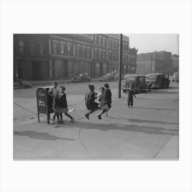 Children, South Side Of Chicago, Illinois By Russell Lee Canvas Print