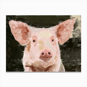 Pig Portrait Canvas Print