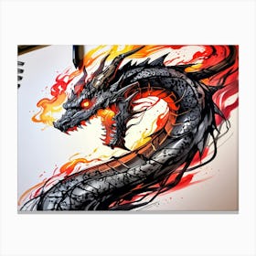 Dragon Drawing 4 Canvas Print