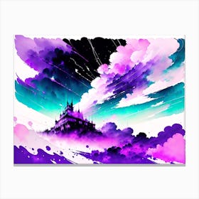 Purple Castle In The Sky Canvas Print