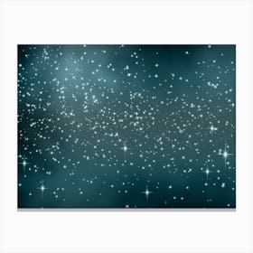 Deep Turquoise Shining Star Background Canvas Print