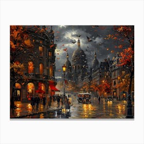 Paris At Night Canvas Print