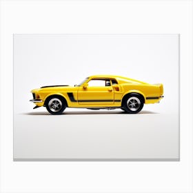 Toy Car 69 Mustang Boss 302 Yellow 2 Canvas Print