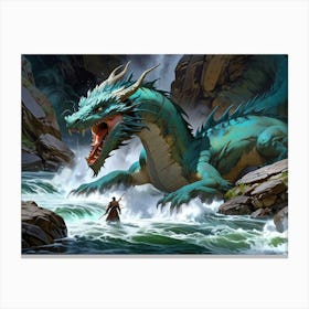 Dragons In The River Canvas Print