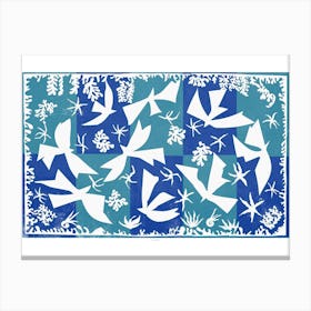 WHITE BIRDS ON BLUE | MATISSE Canvas Print