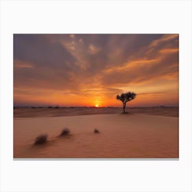 Sunset In The Desert 7 Canvas Print