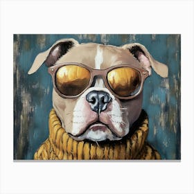 Too Cool Pitbull 6 Canvas Print